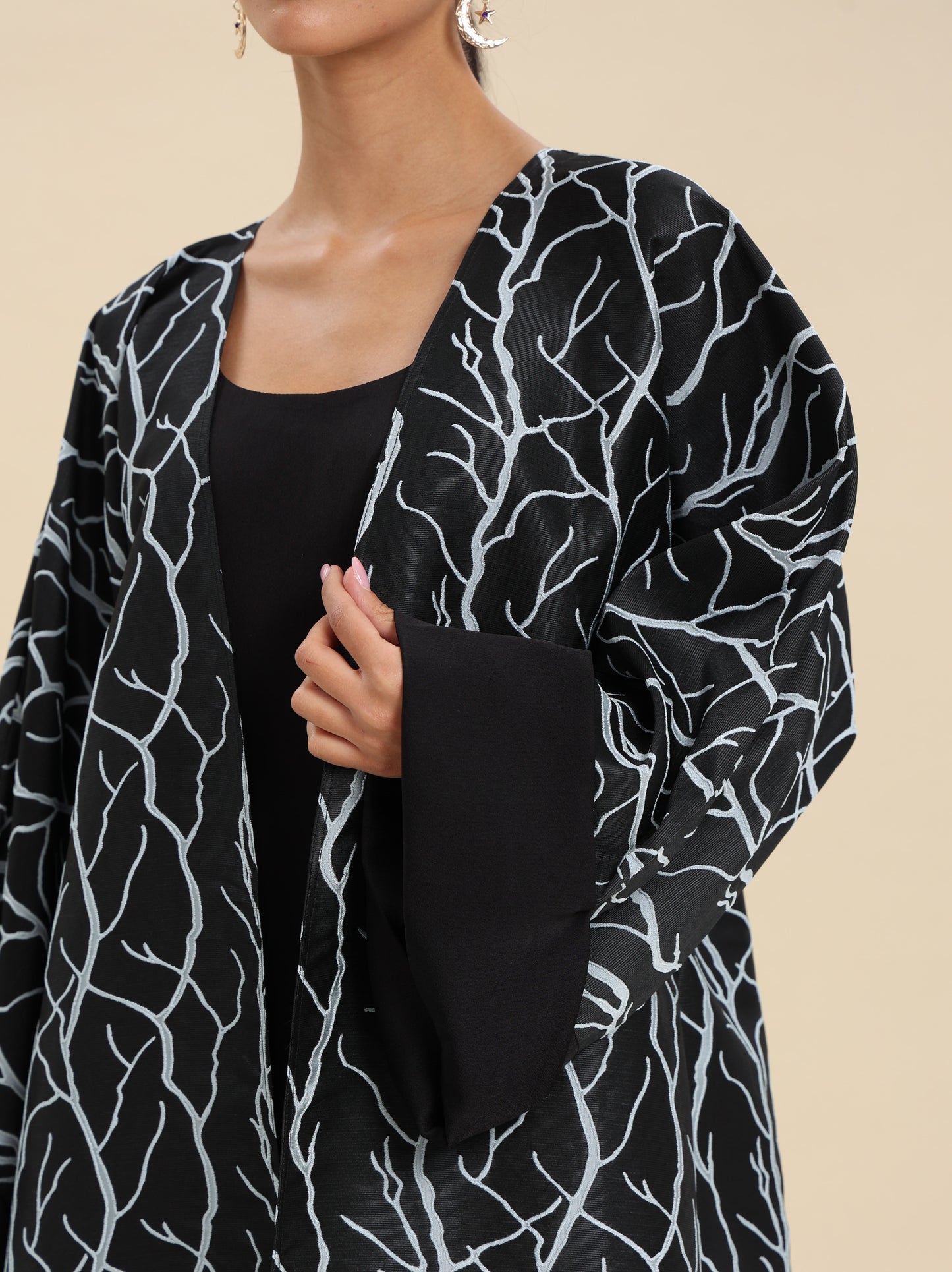 BROCKET BLUE BLACK ABAYA