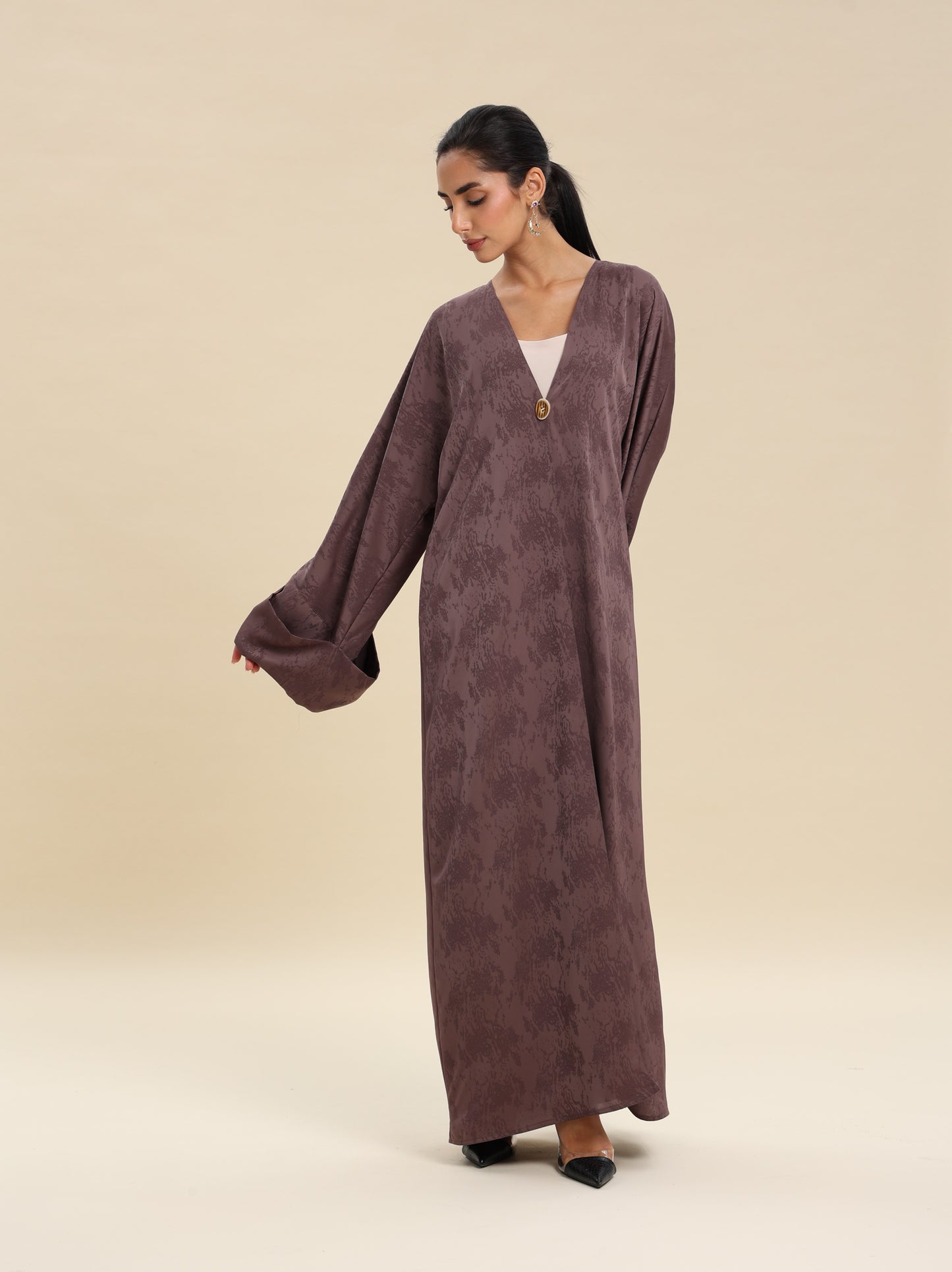 JAQUARD COFFE ABAYA