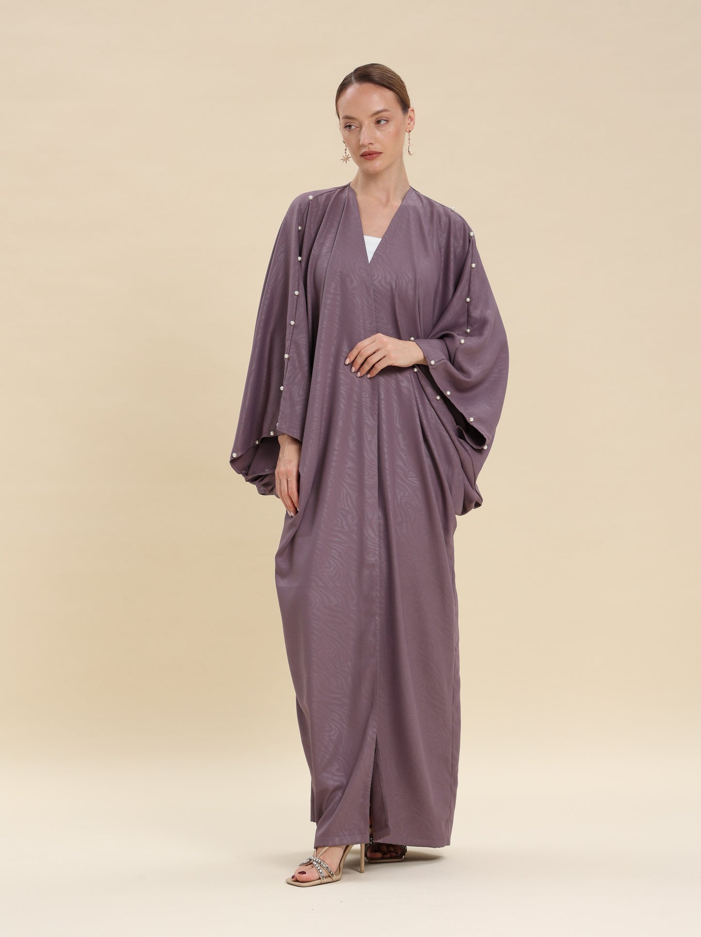 MAUVE JAQUARD ABAYA