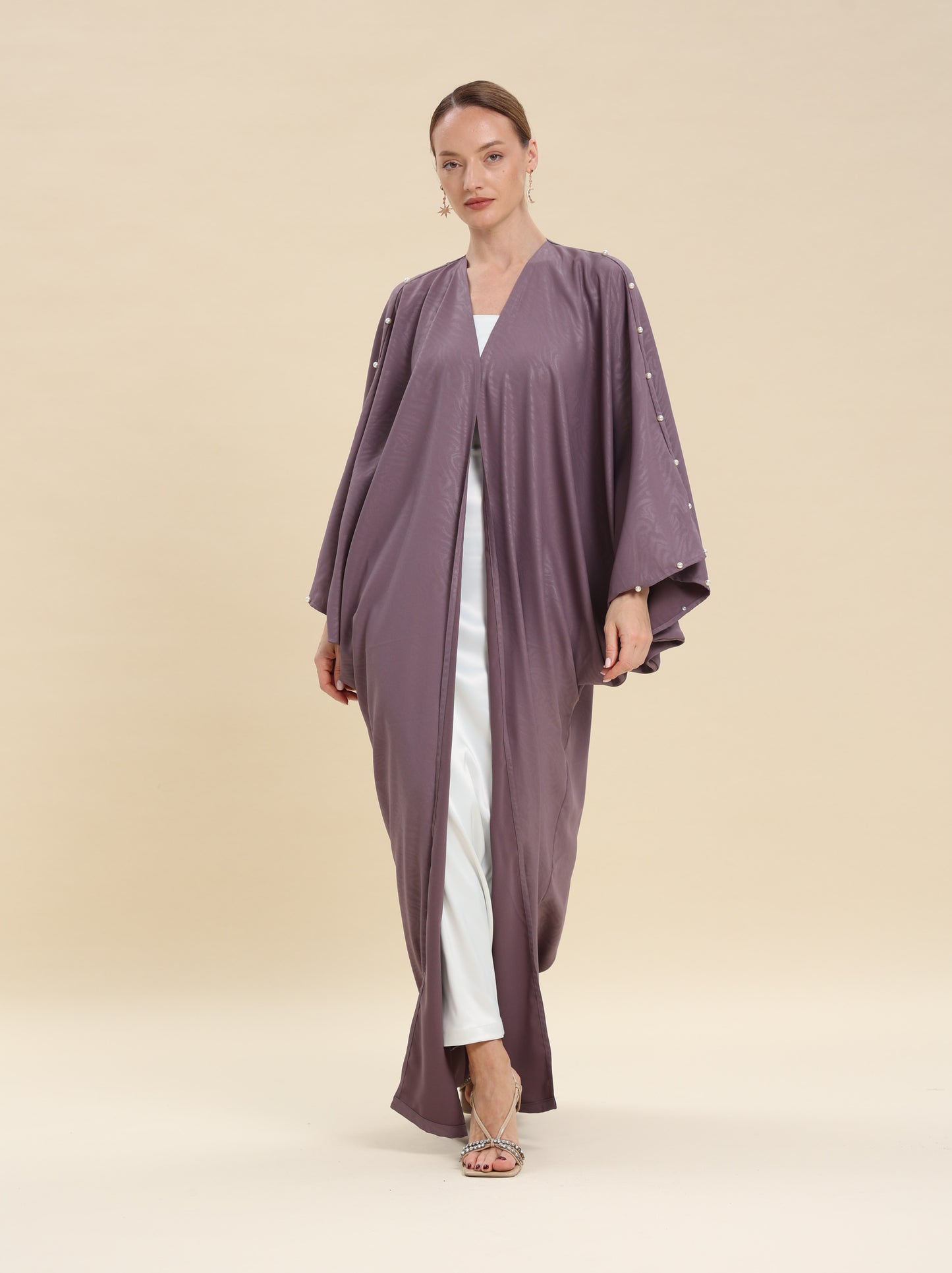 MAUVE JAQUARD ABAYA
