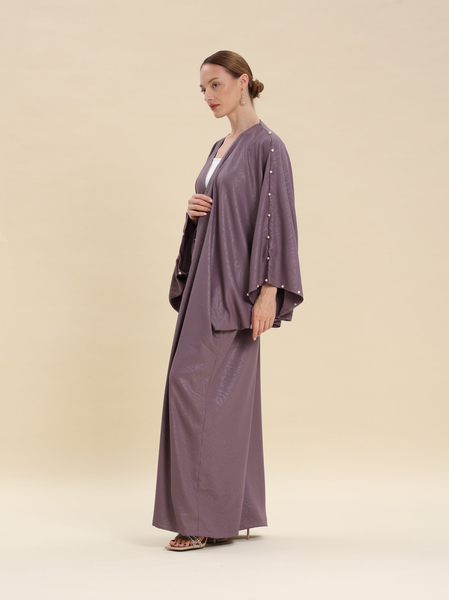 MAUVE JAQUARD ABAYA