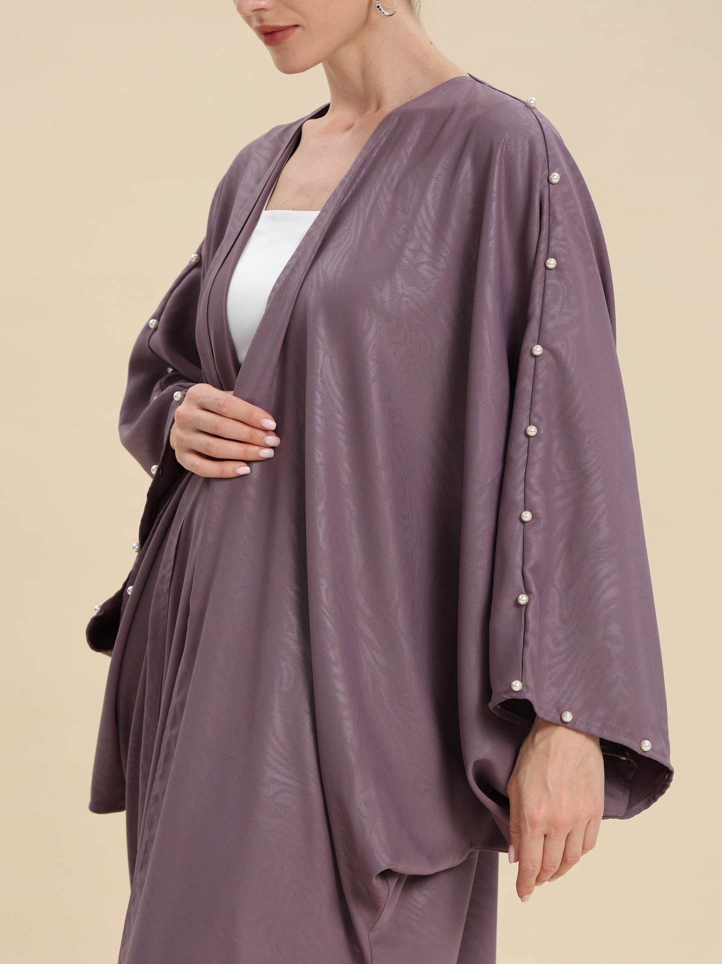 MAUVE JAQUARD ABAYA