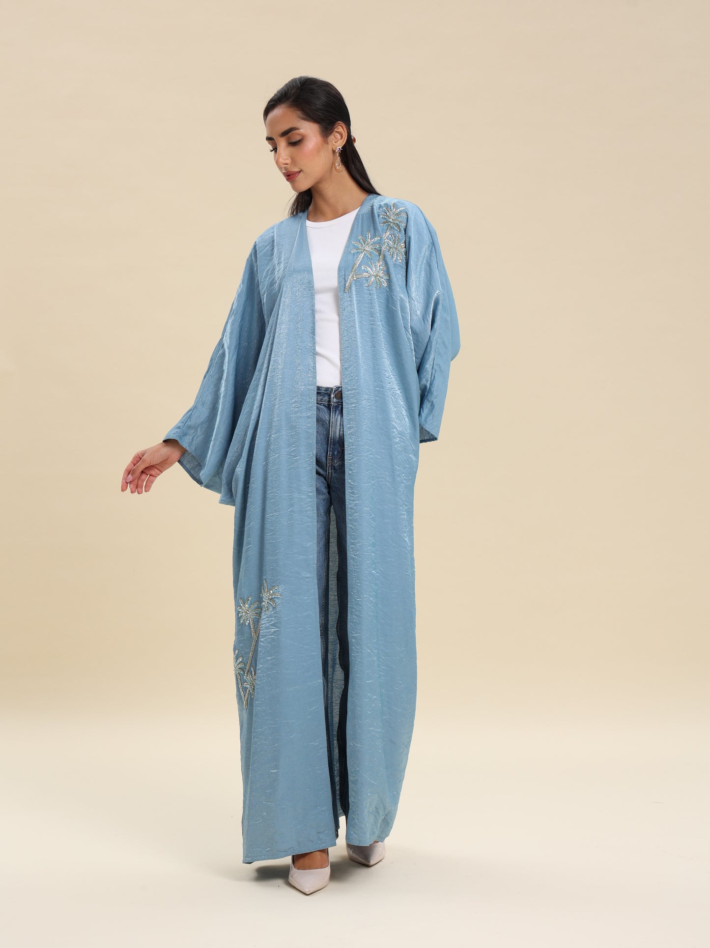MIX COTTON DENIM BLUE BISHT