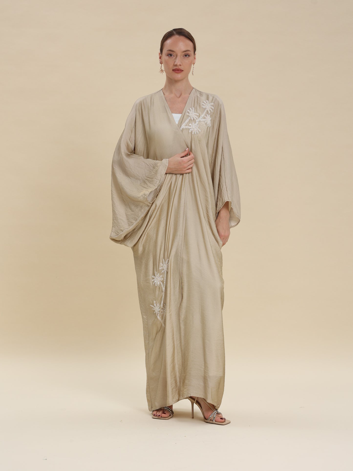 MIX COTTON BISHT GOLDEN BEIGE