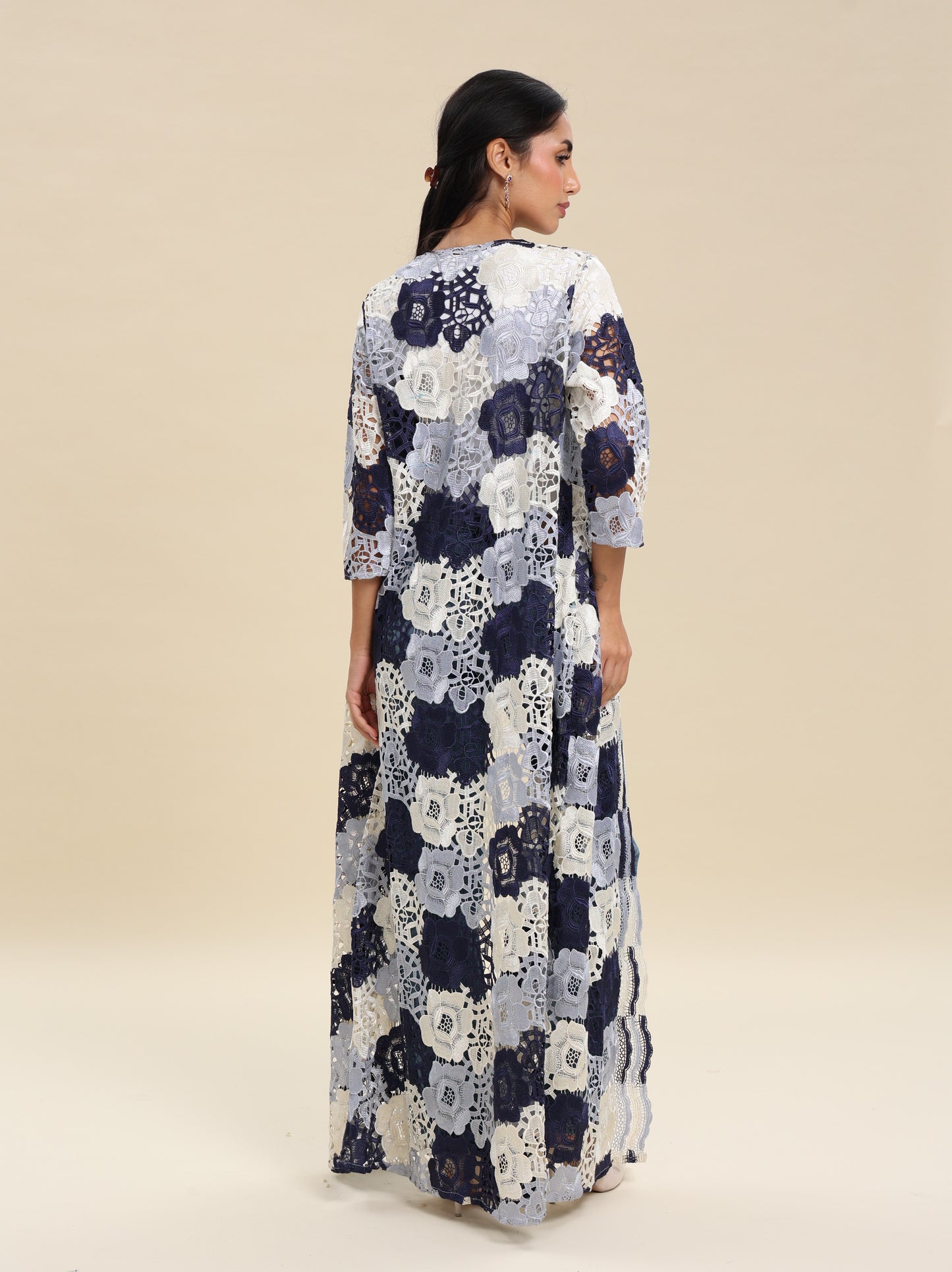 GEPPEER LACE MAXI CARDIGAN