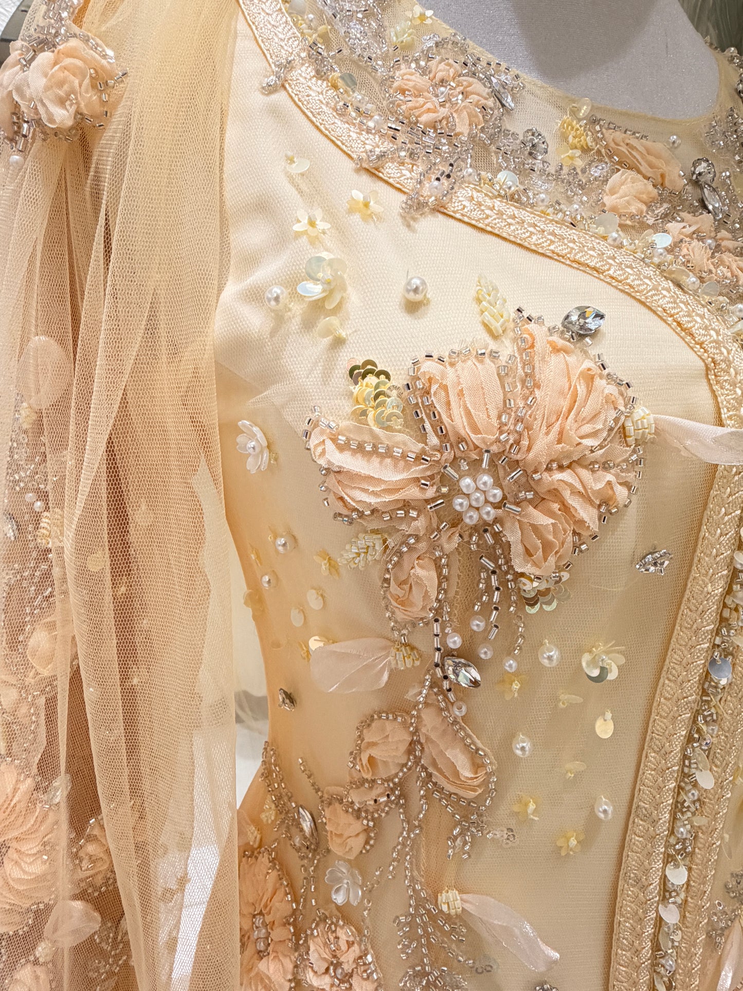 Golden Yellow Bloom Kaftan