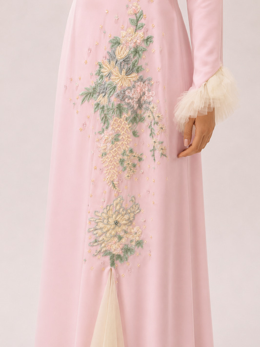 Pink Rich sp dress with yellow details