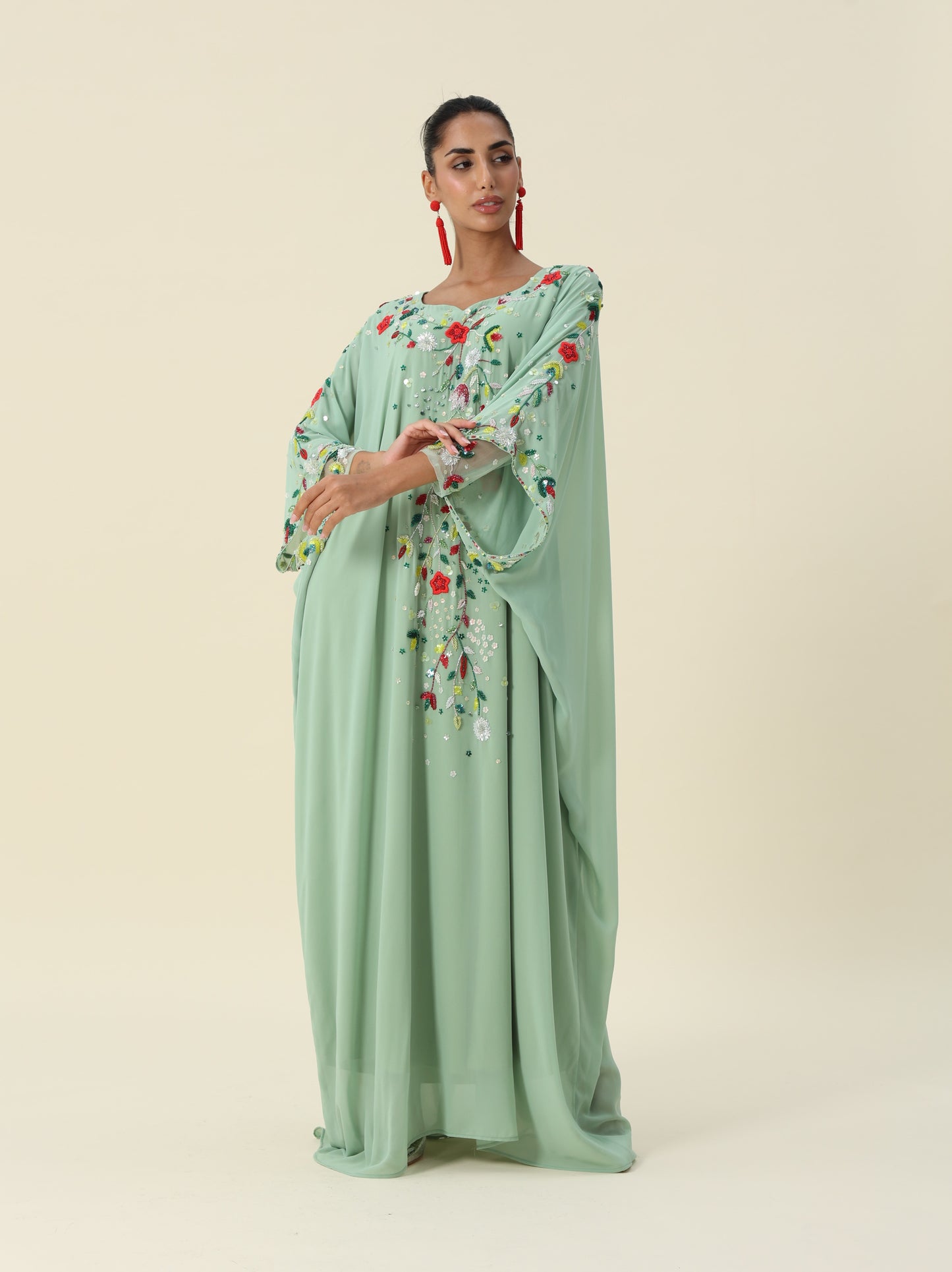 Chiffon Green Thob