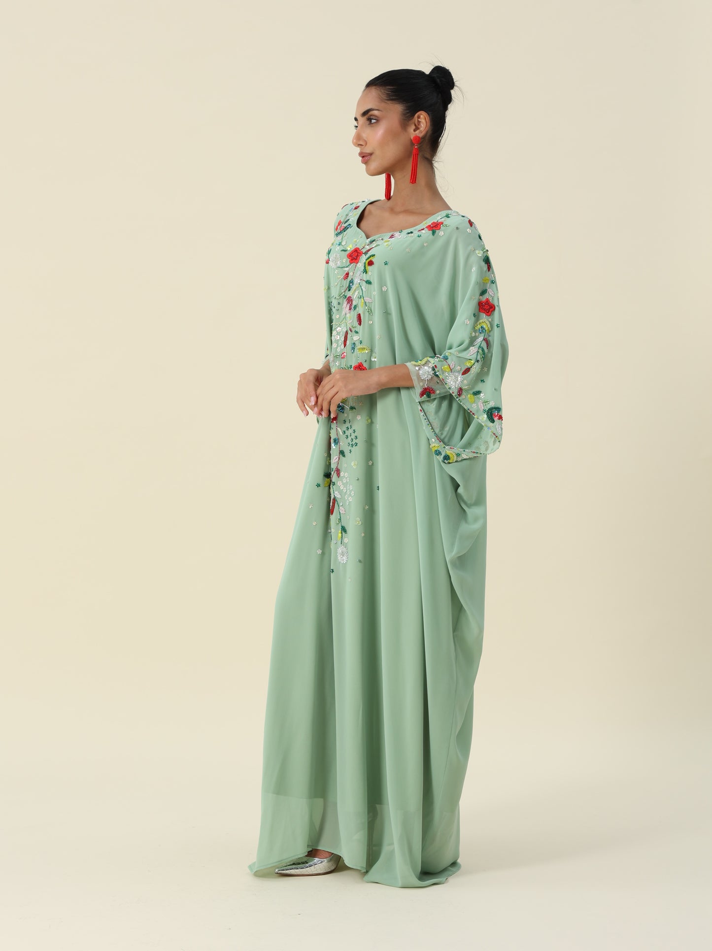 Chiffon Green Thob