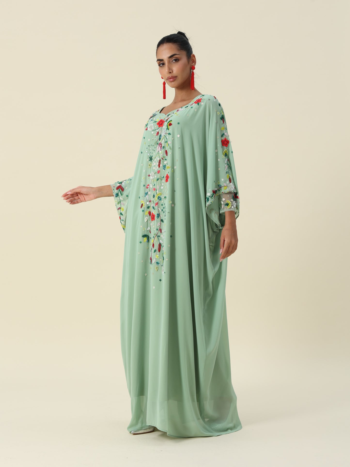 Chiffon Green Thob