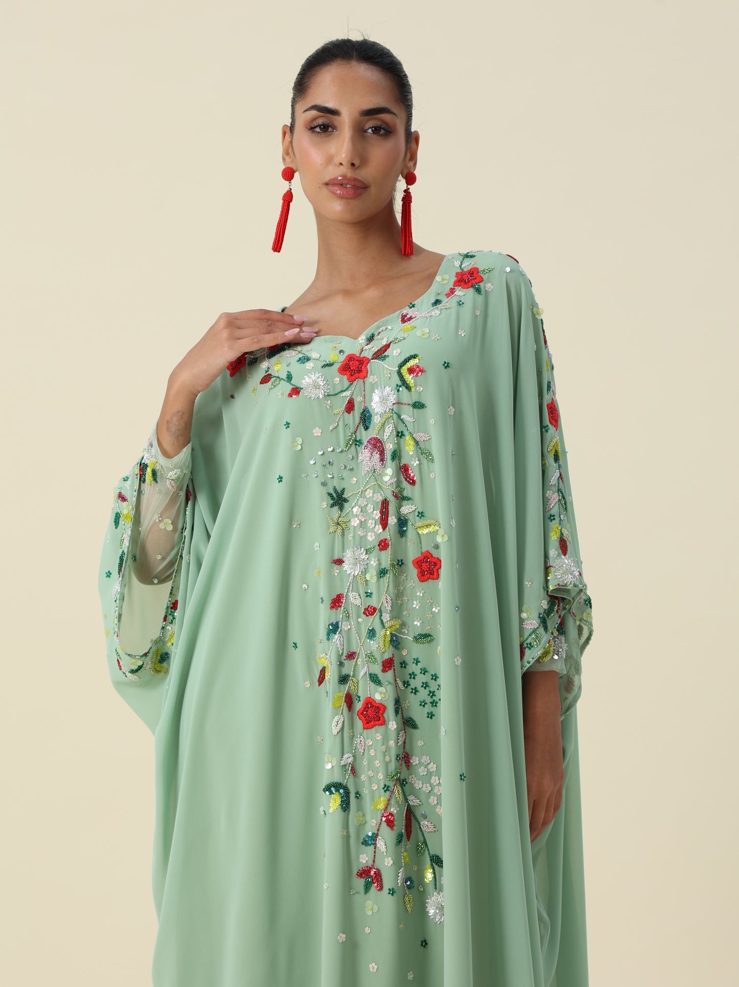 Chiffon Green Thob