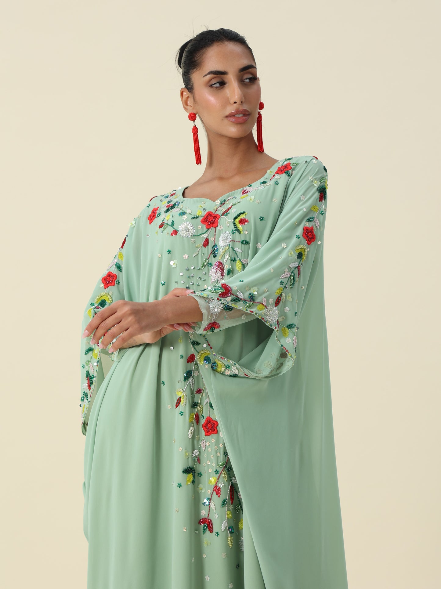 Chiffon Green Thob