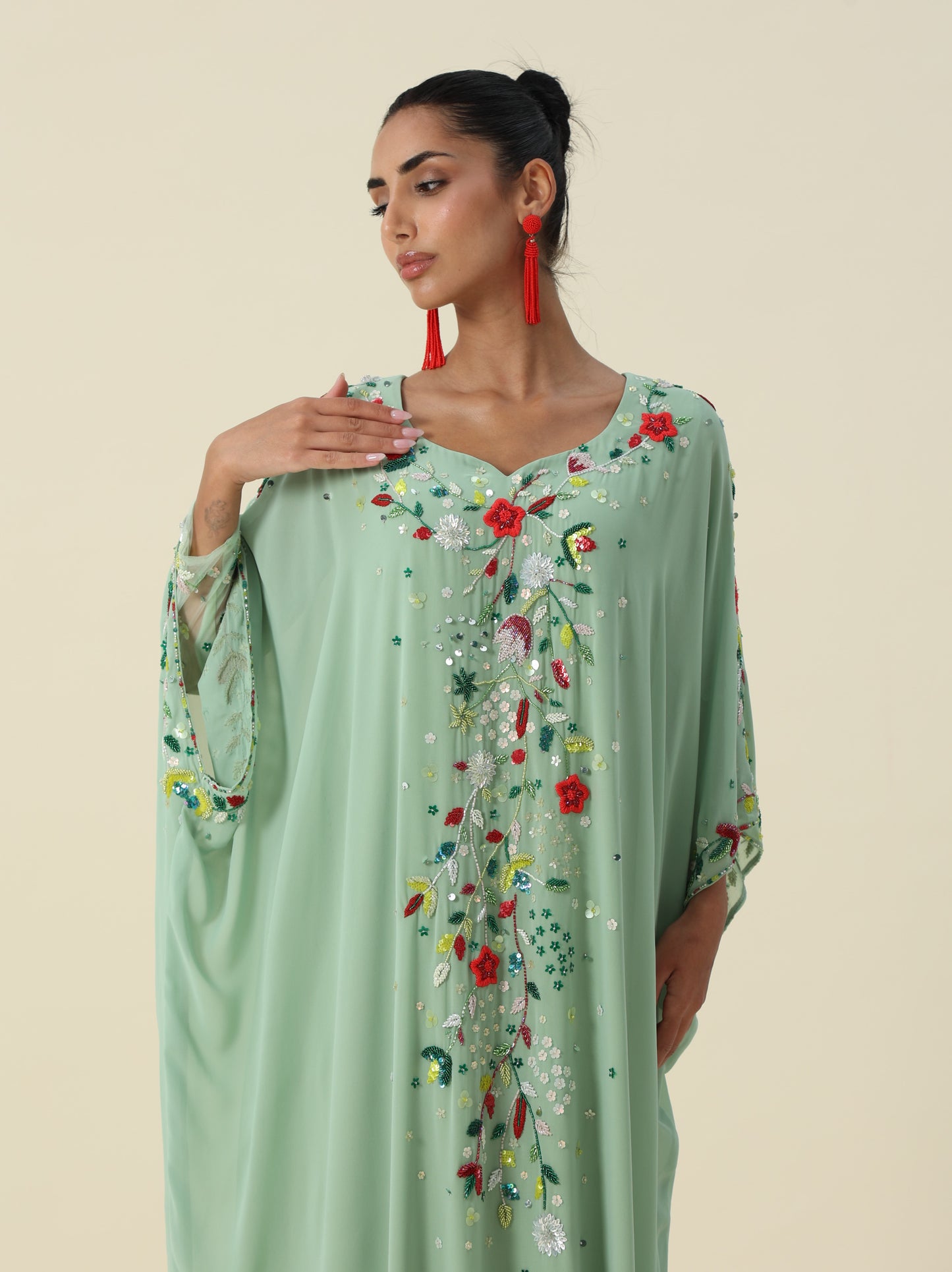 Chiffon Green Thob