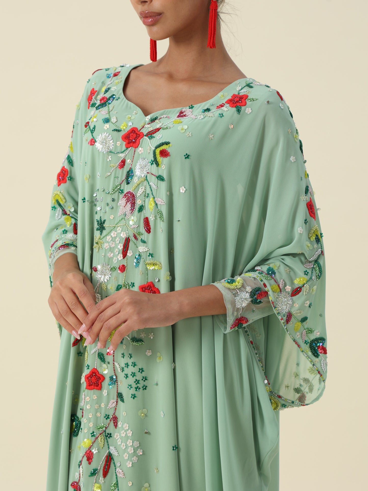 Chiffon Green Thob