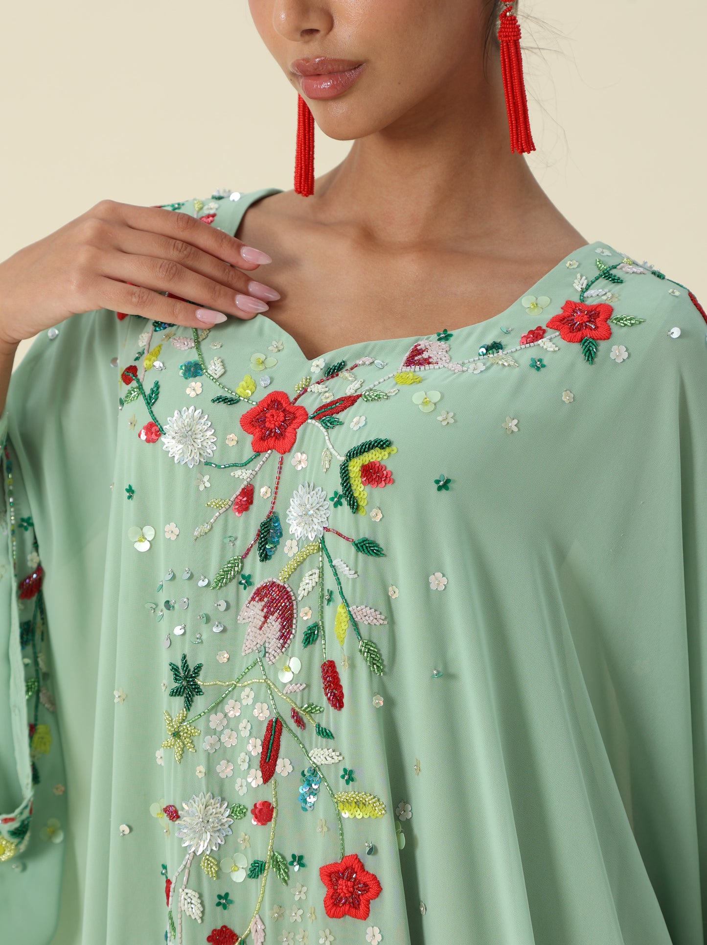 Chiffon Green Thob