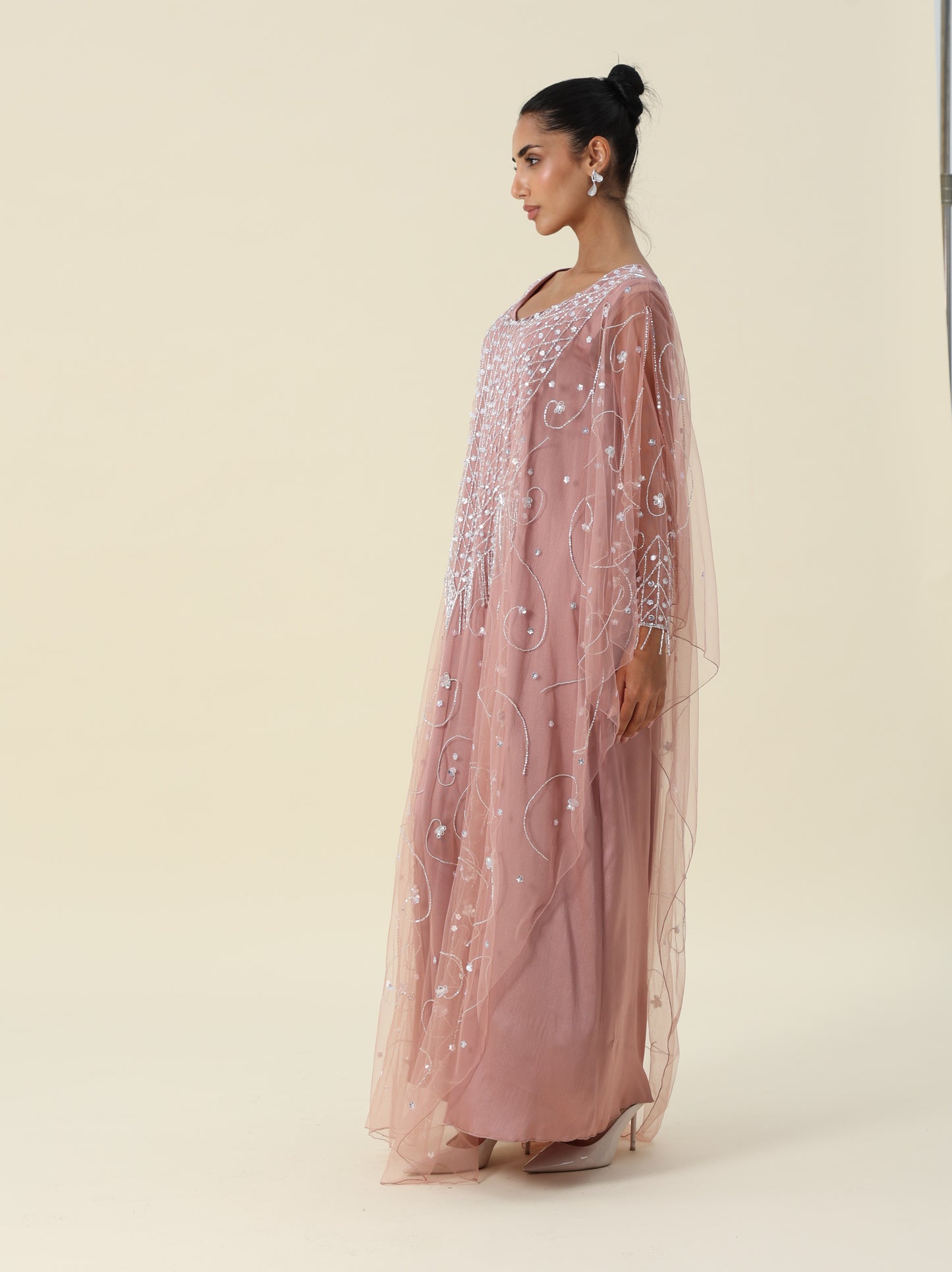 Body Rose Tulle Tow Layer Arabic Thob