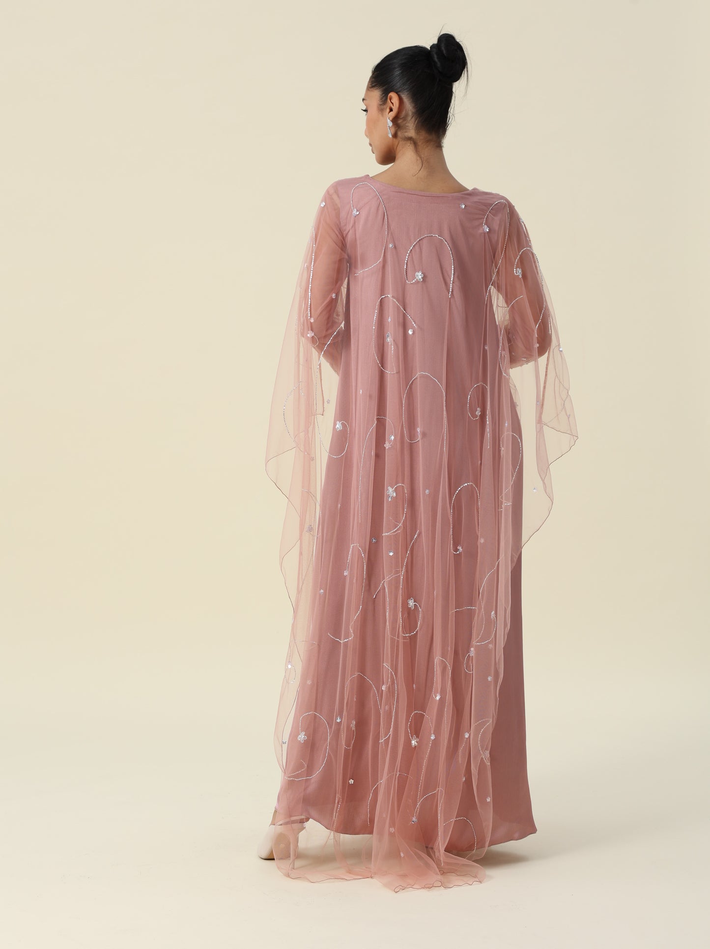 Body Rose Tulle Tow Layer Arabic Thob