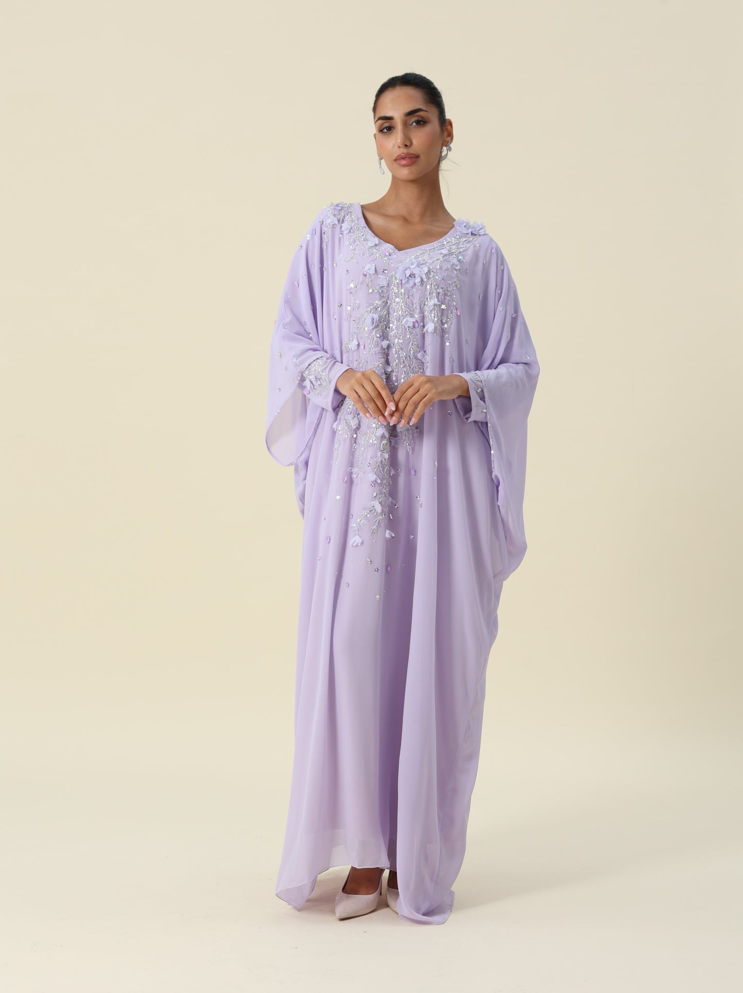 Purple Chiffon Arabic Thob