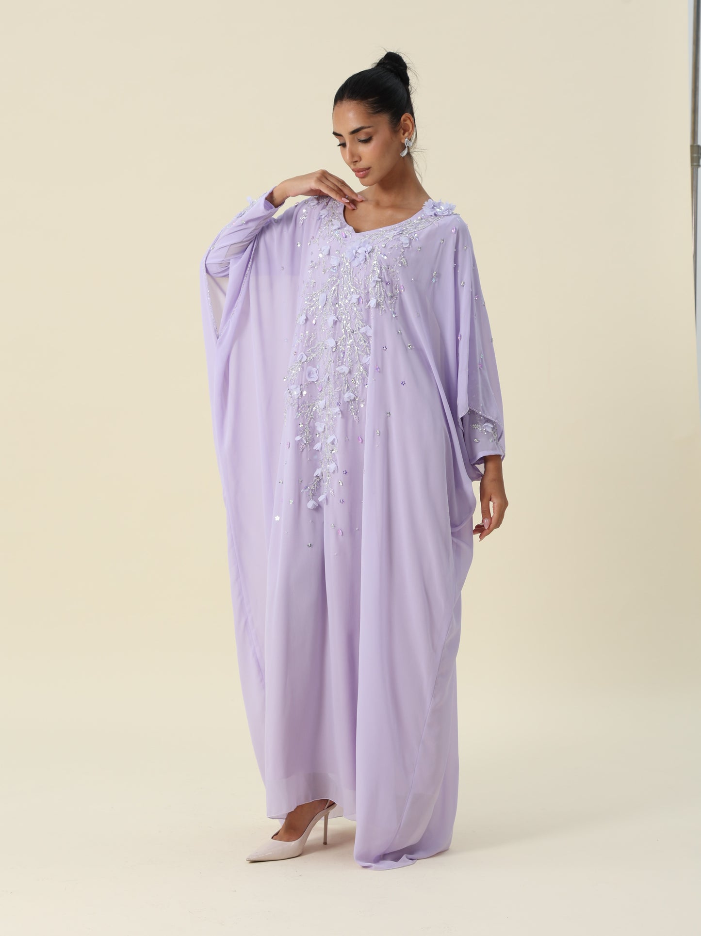 Purple Chiffon Arabic Thob