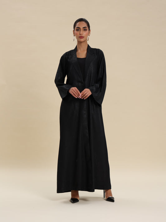 BLACK JAQUARD ABAYA