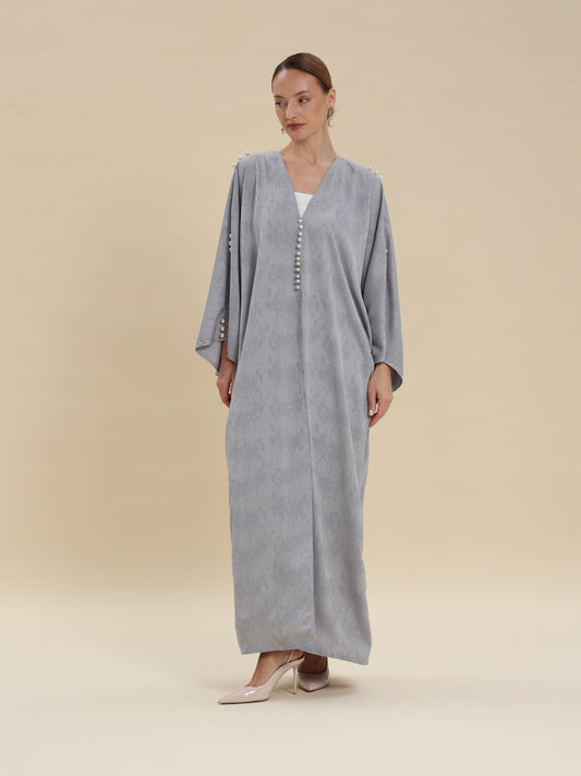 GRAY BROCKET ABAYA