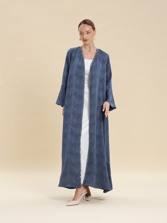 JAQUARD BLUE ABAYA