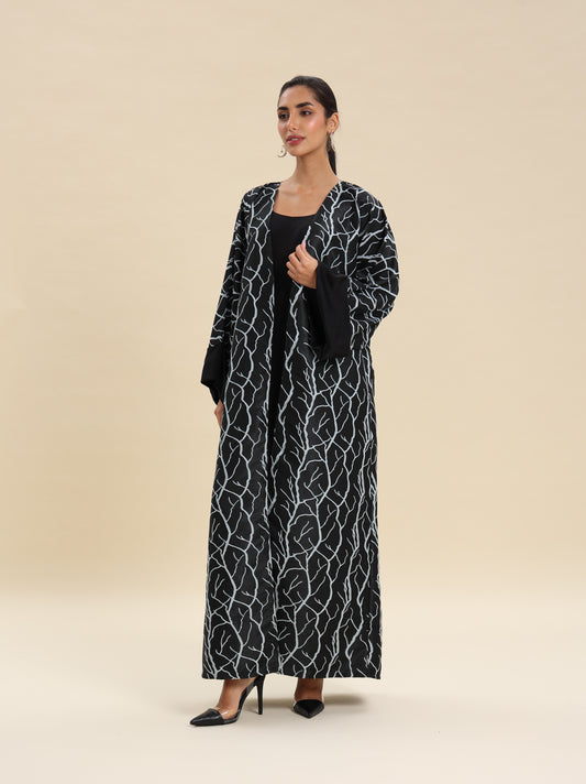 BROCKET BLUE BLACK ABAYA