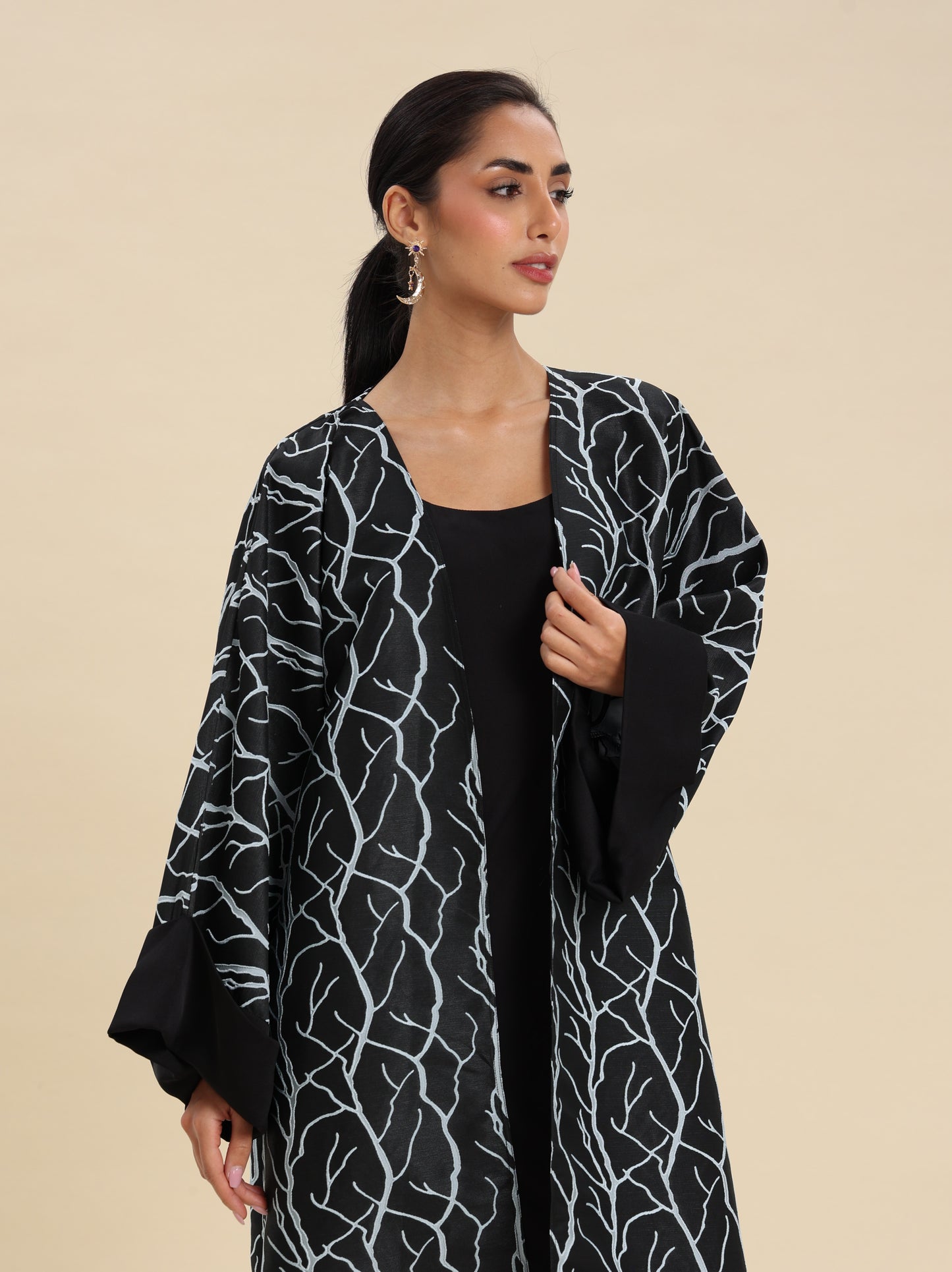 BROCKET BLUE BLACK ABAYA