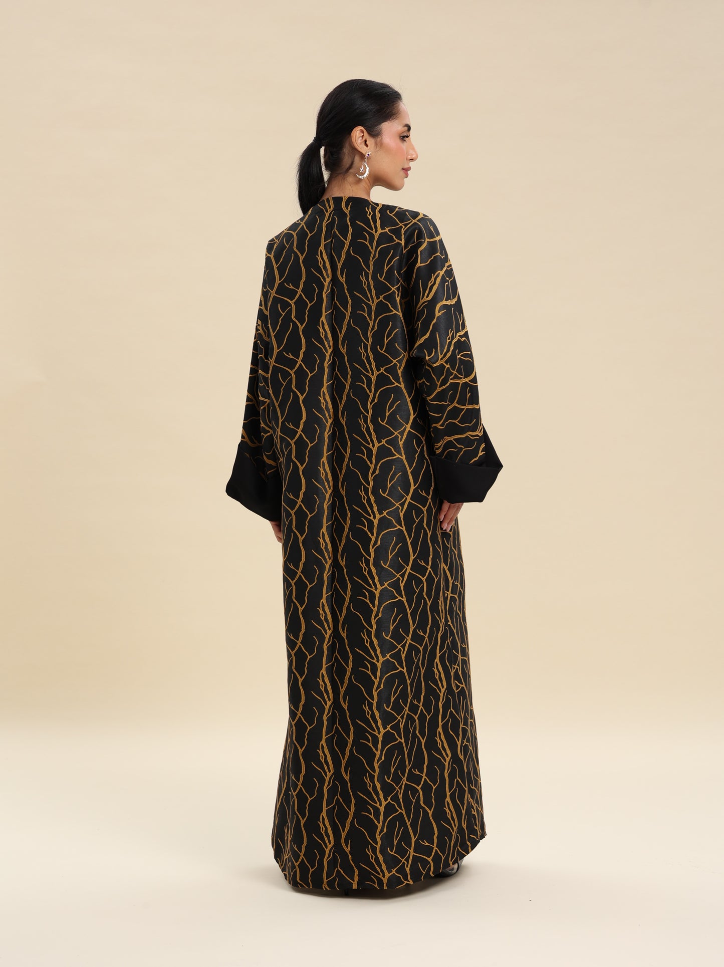 HONEY BLACK BROCKET ABAYA