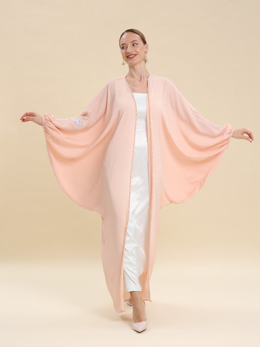 CREASE CREPE PEACH BISHT