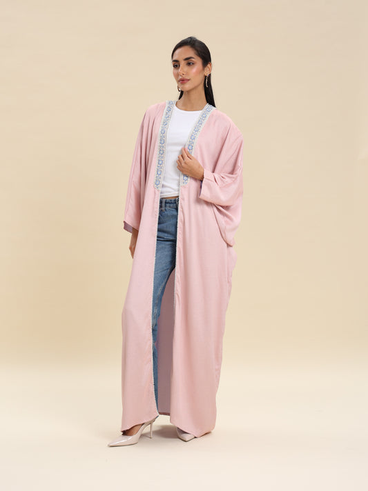 PINK BISHT WITH BLUE REVERSE