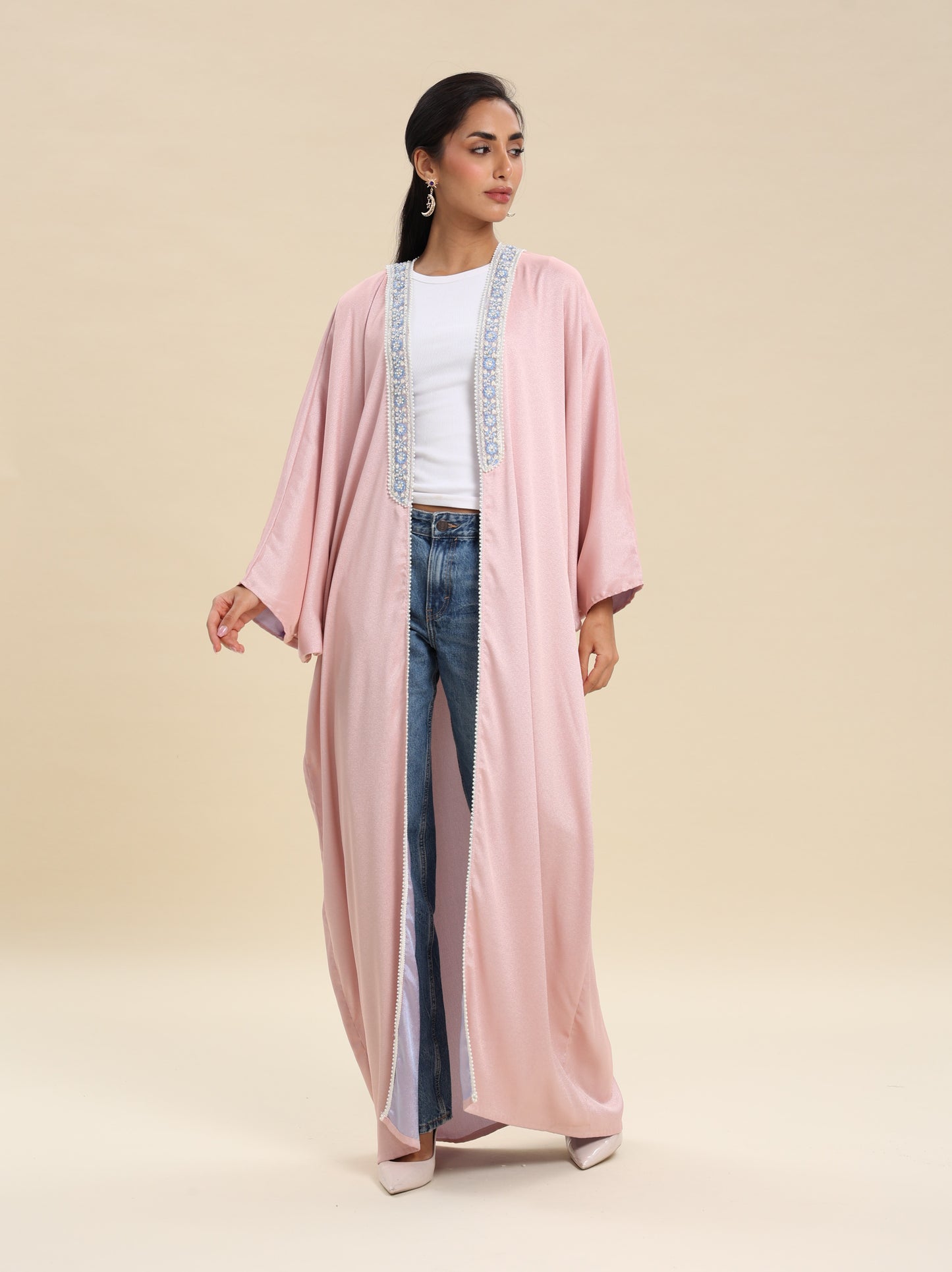 PINK BISHT WITH BLUE REVERSE