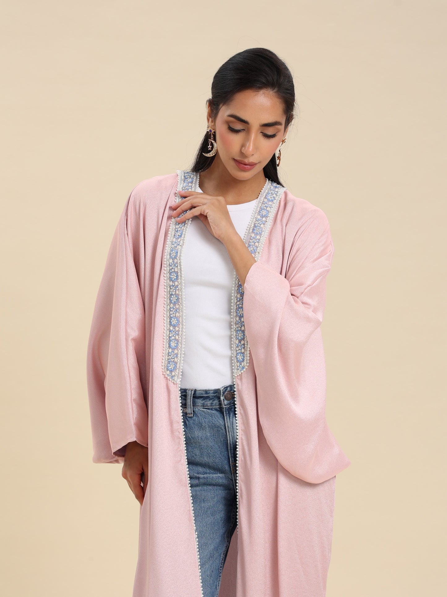 PINK BISHT WITH BLUE REVERSE