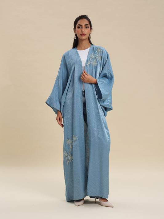 MIX COTTON DENIM BLUE BISHT