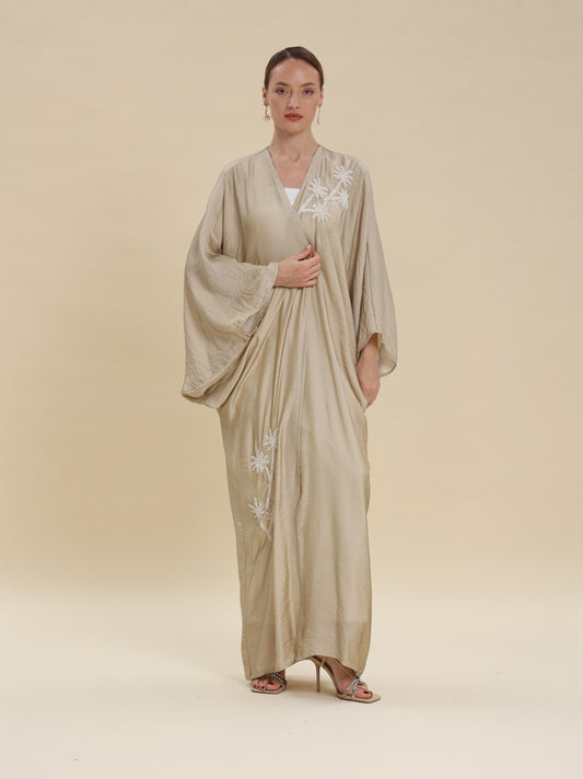 MIX COTTON BISHT GOLDEN BEIGE