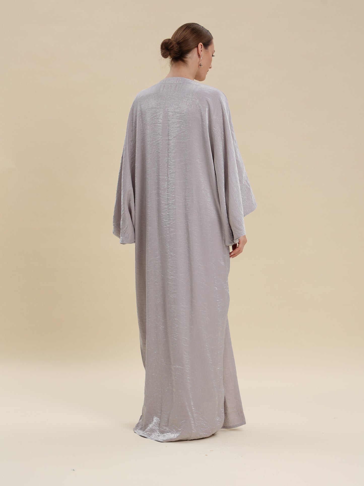 MIX COTTON SHINY GREY BISHT