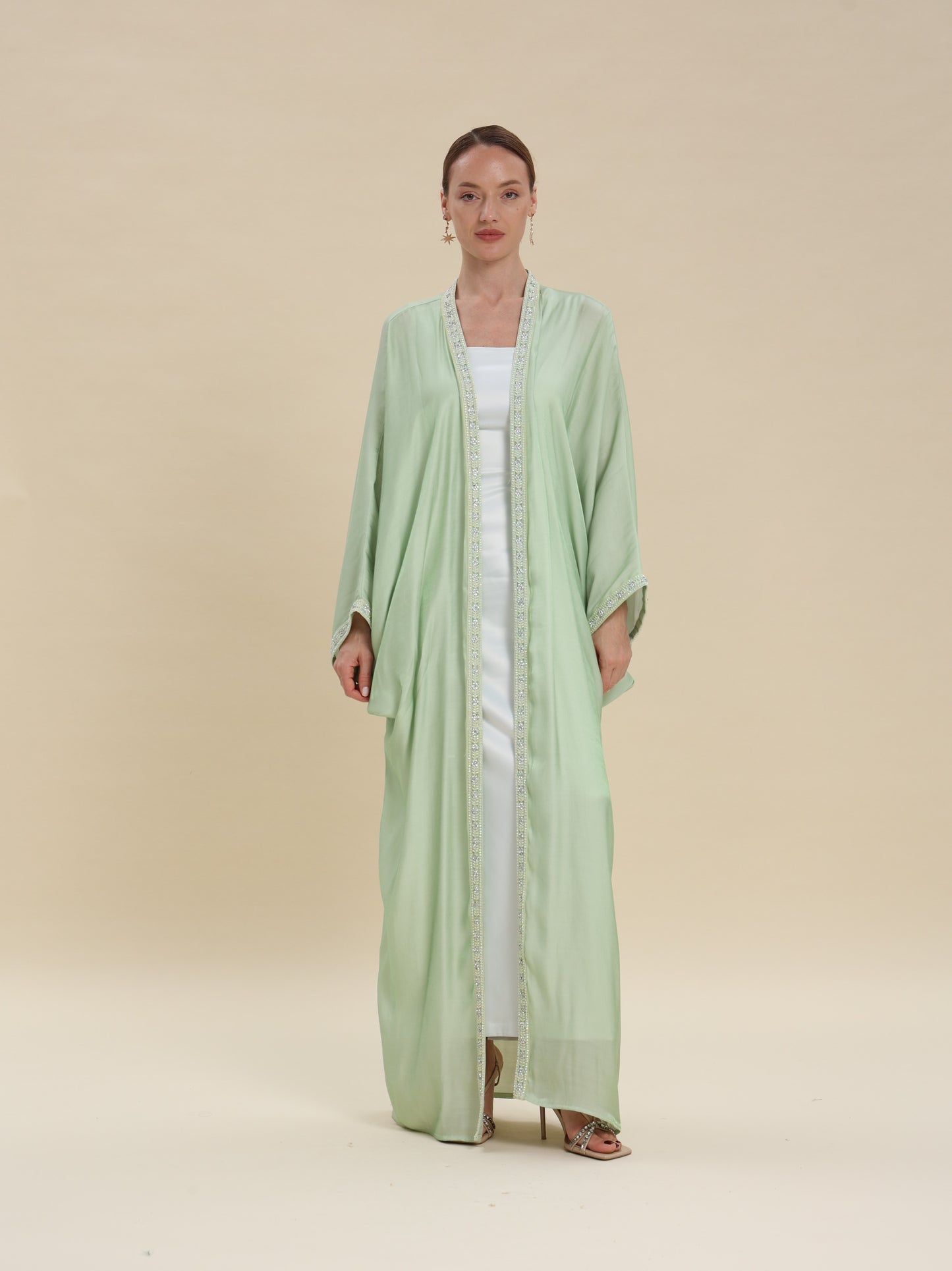 BISHT PISTACHION GREEN MIX COTTON