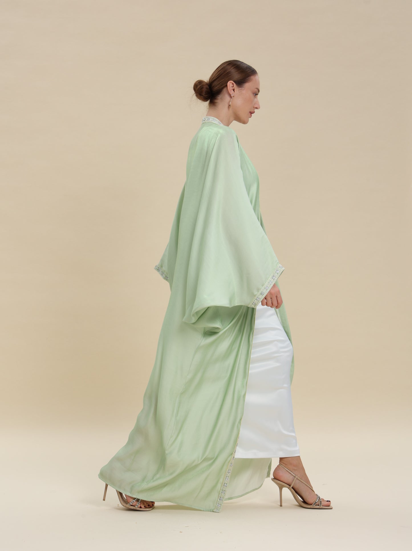 BISHT PISTACHION GREEN MIX COTTON