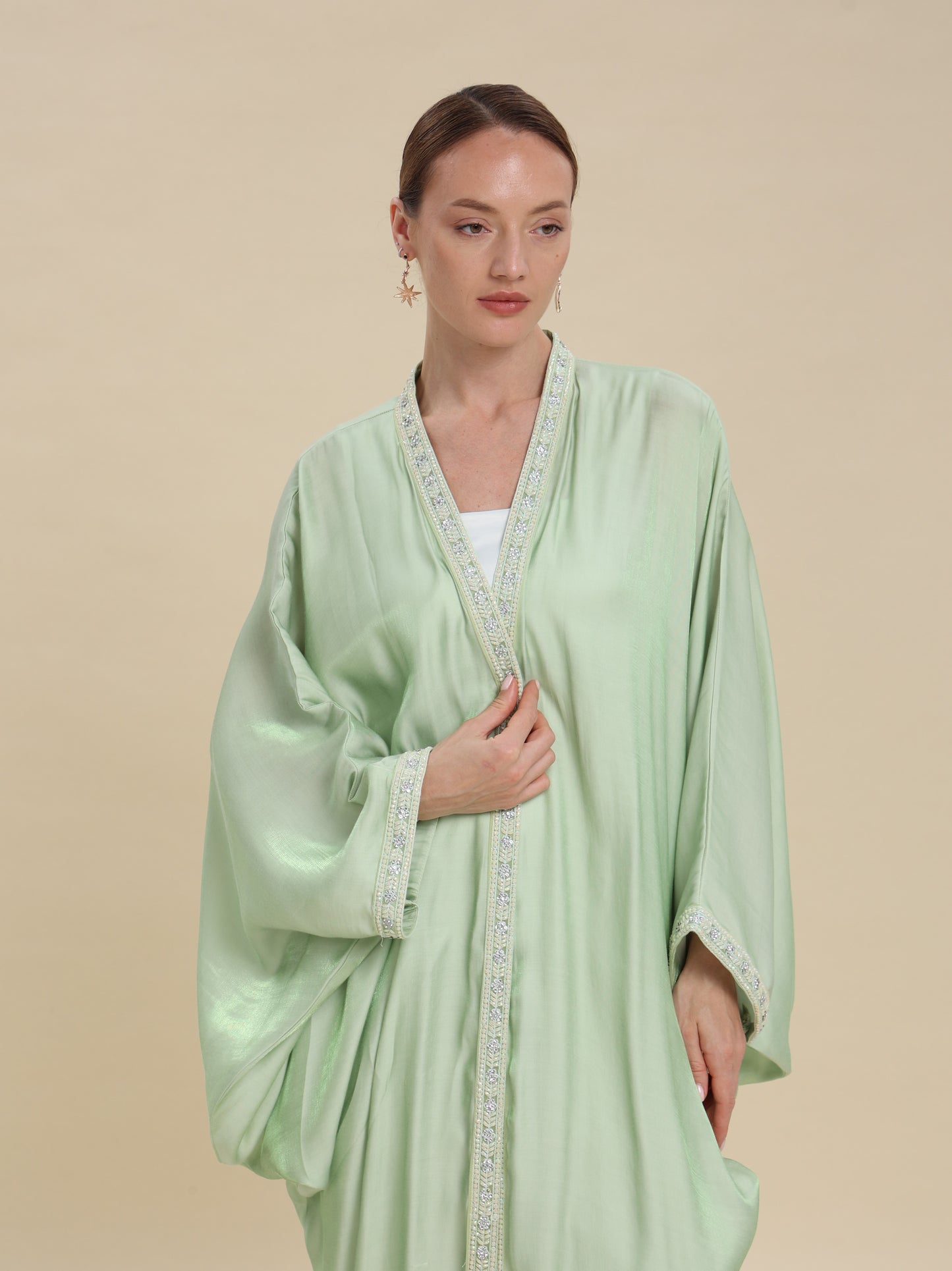 BISHT PISTACHION GREEN MIX COTTON