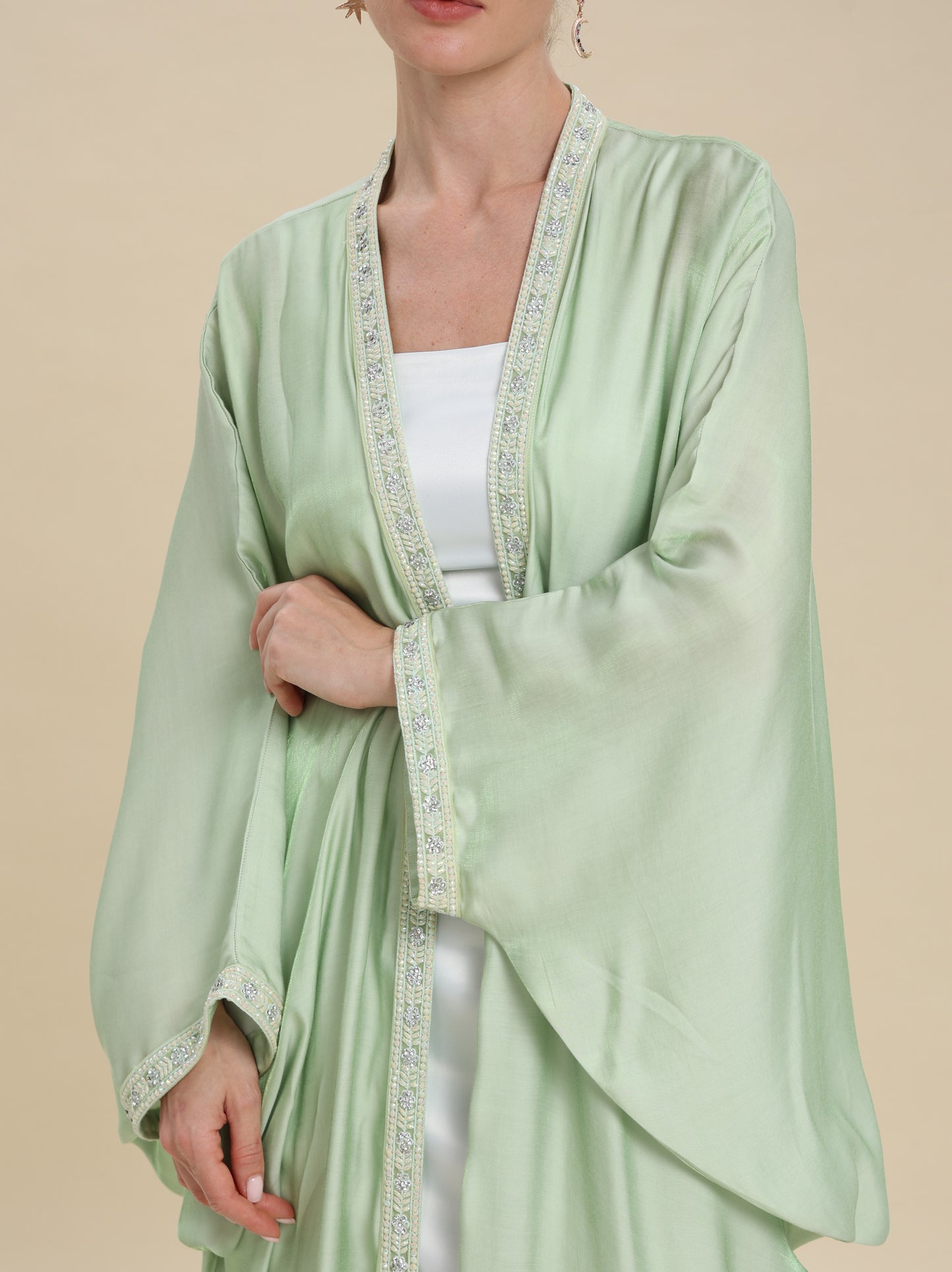 BISHT PISTACHION GREEN MIX COTTON