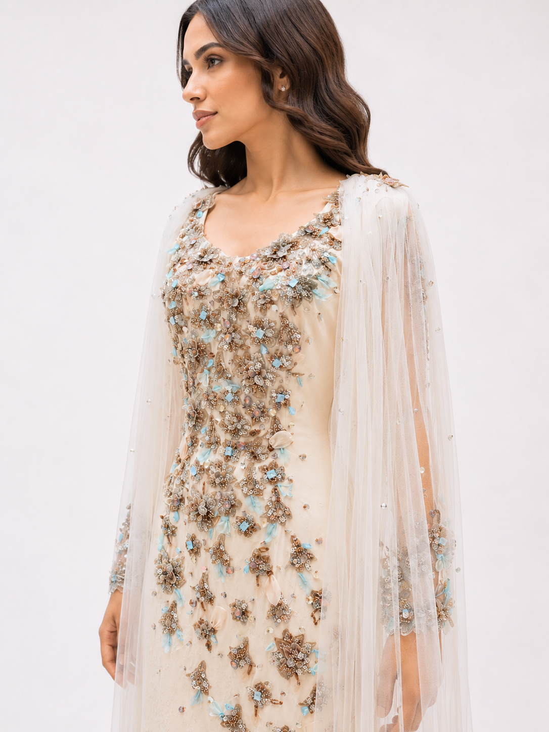 Jacquard Cotton floral dress