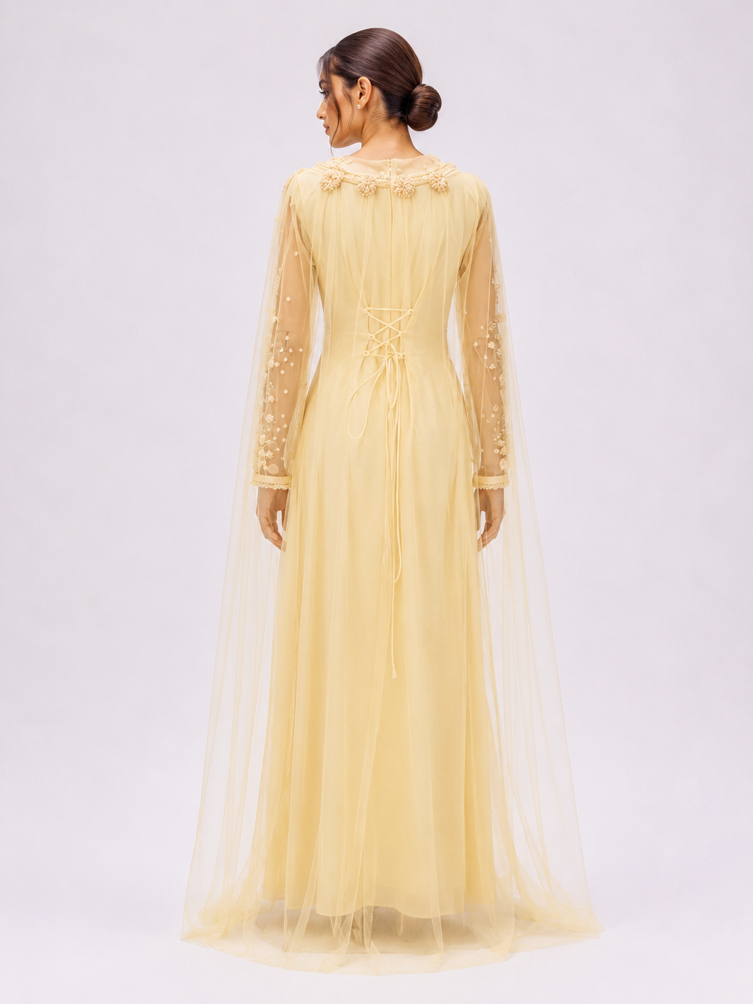 Golden Yellow Bloom Kaftan