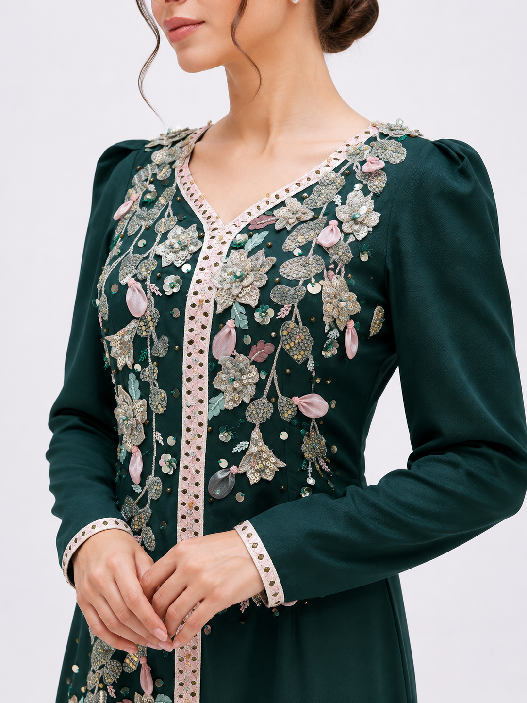 Deep Emerald green Caftan