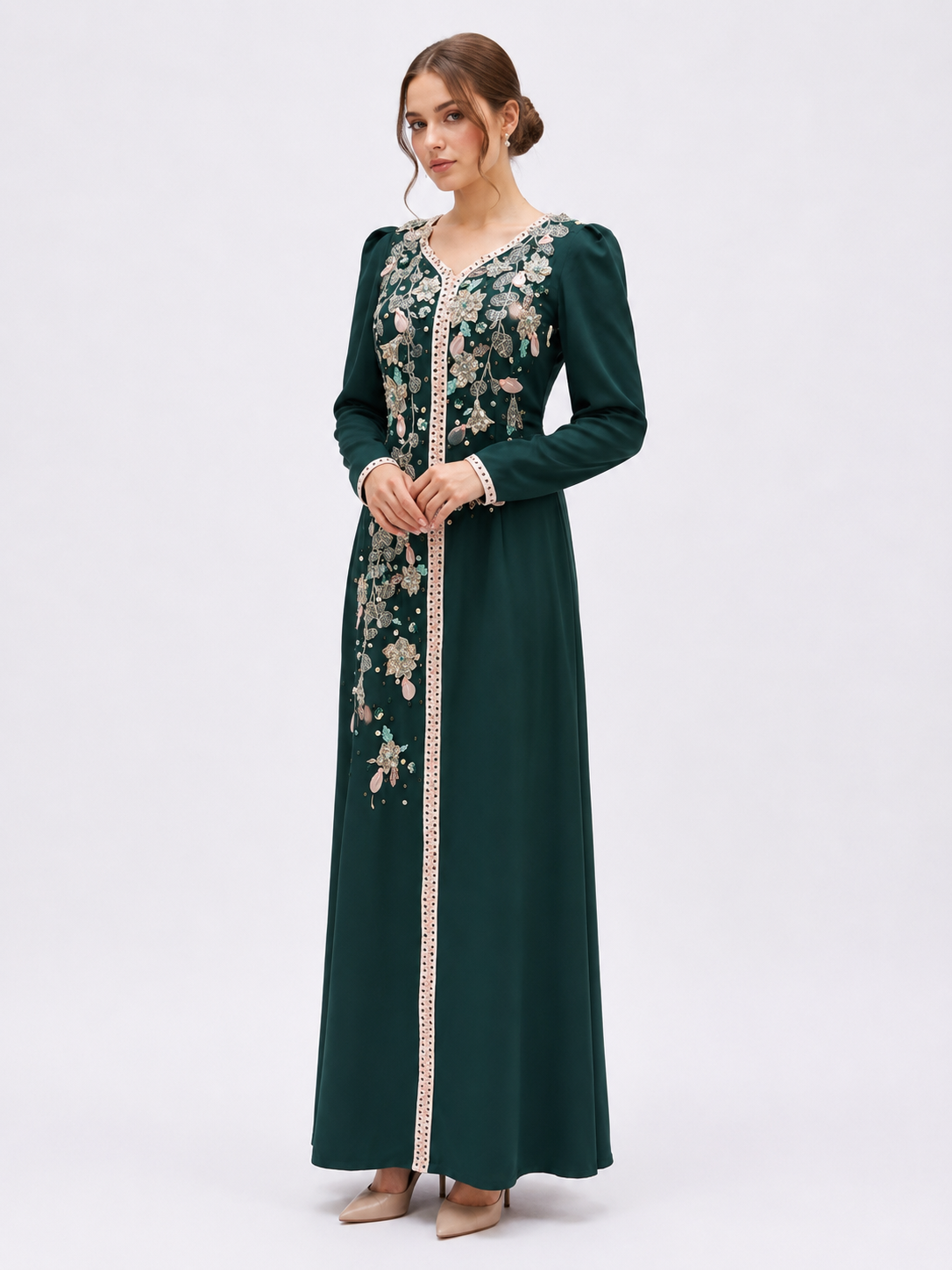 Deep Emerald green Caftan
