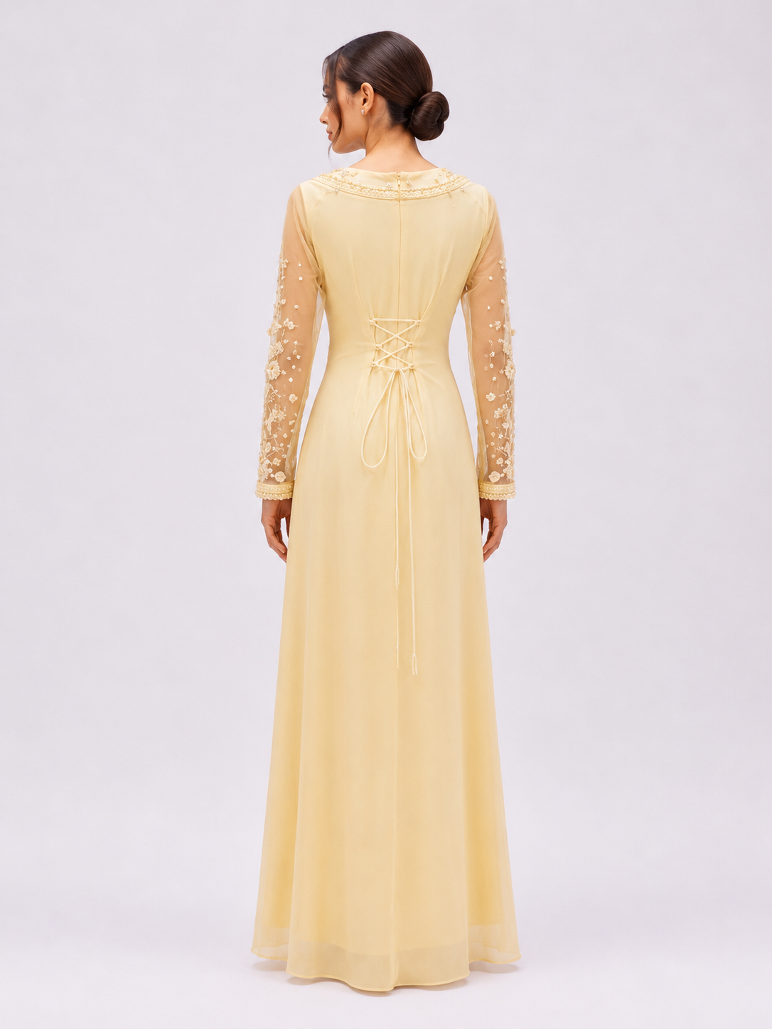 Golden Yellow Bloom Kaftan