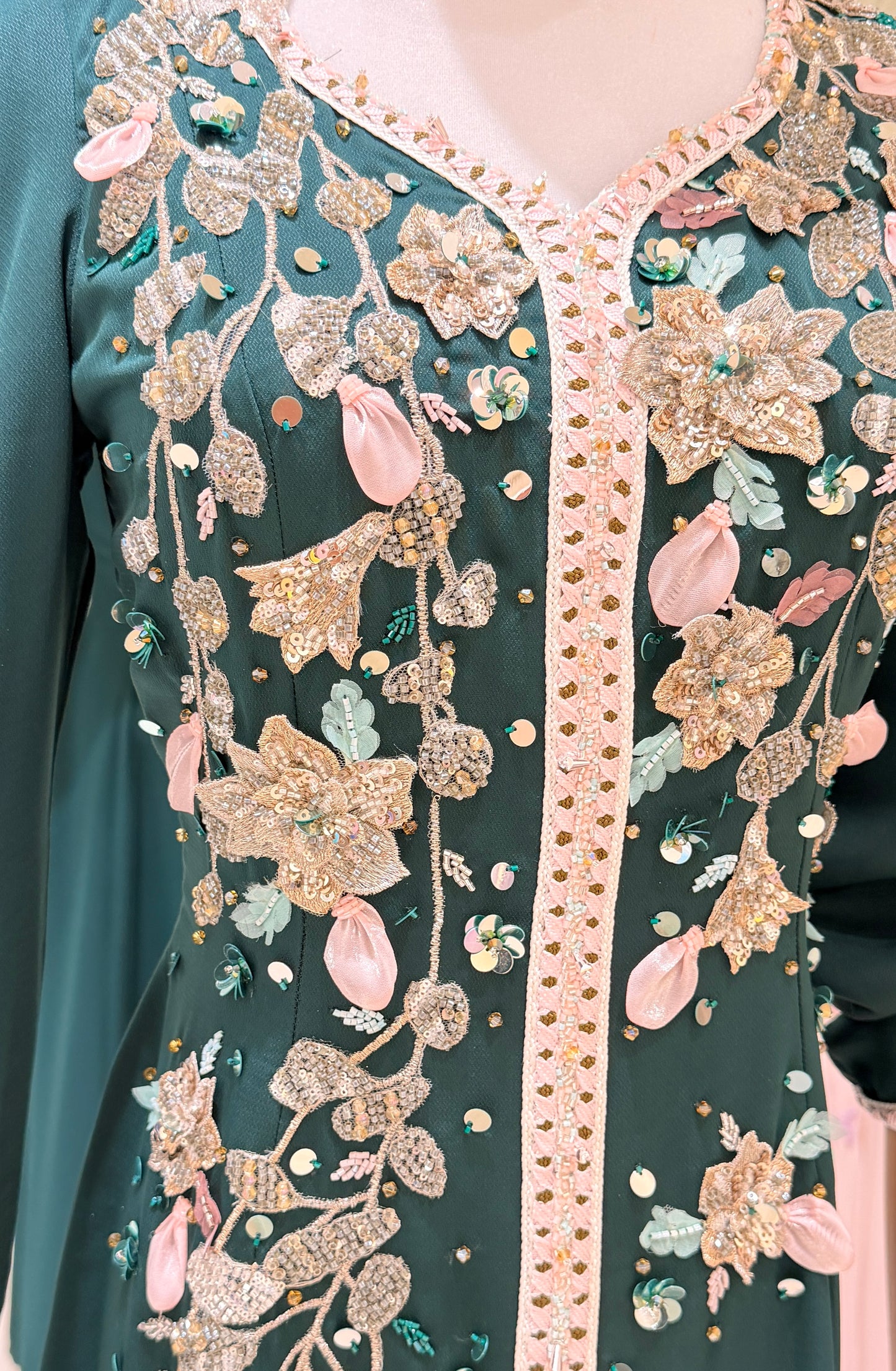Deep Emerald green Caftan