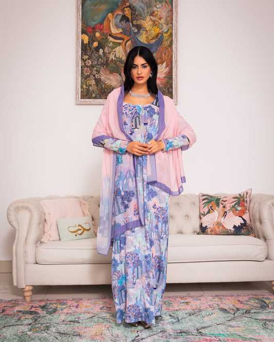 Jallabeya printed modern mokhawar